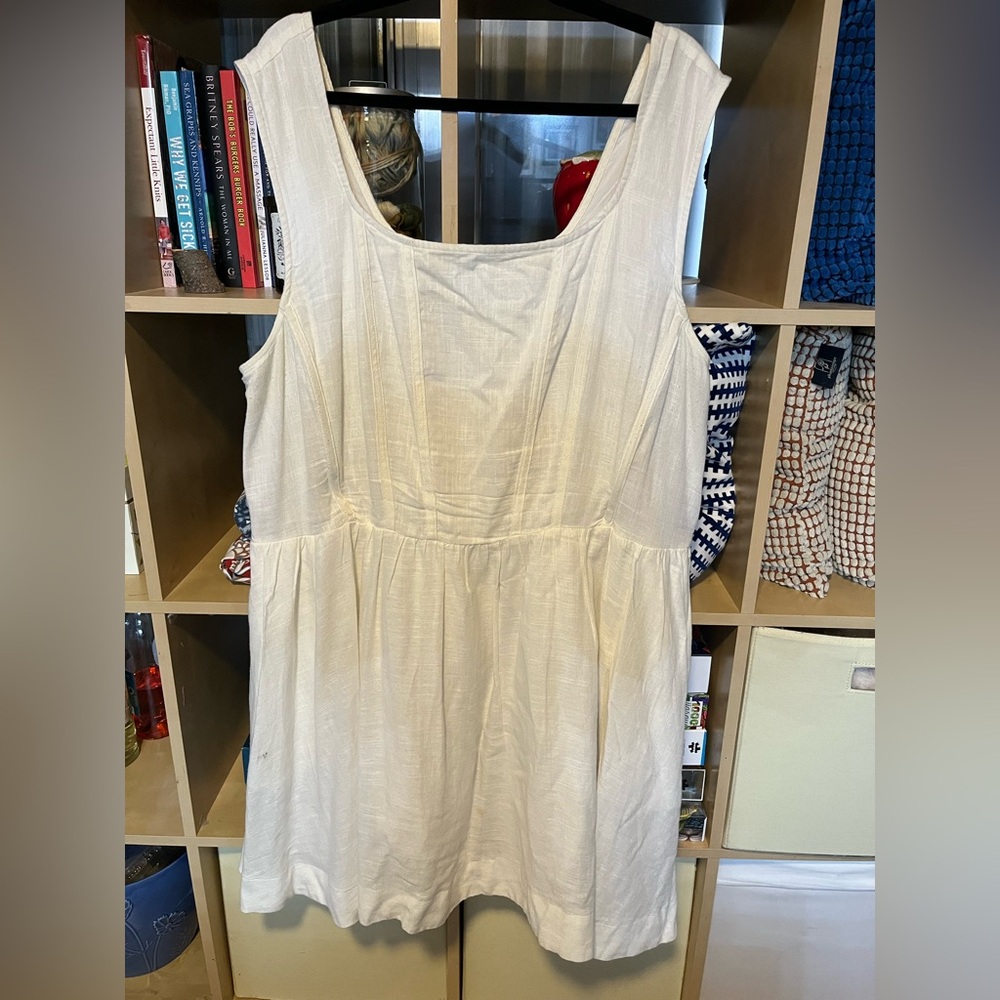 White Cotton Mini Dress